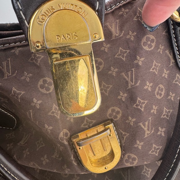Louis Vuitton Monogram Mini Lin Hobo,brown denim mini monogram, with gold buckle - Picture 11 of 15